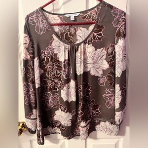 Flower print blouse
